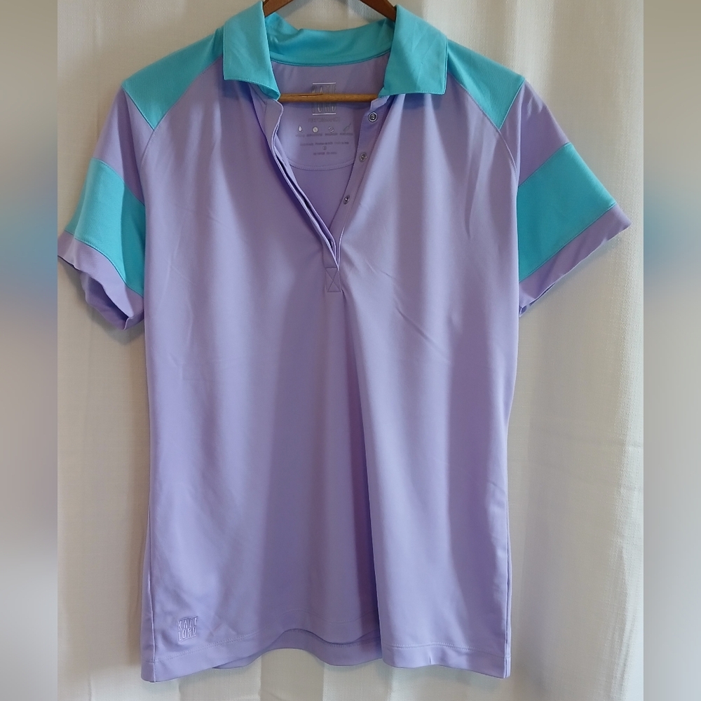 Lavender and Teal Polo Shirt